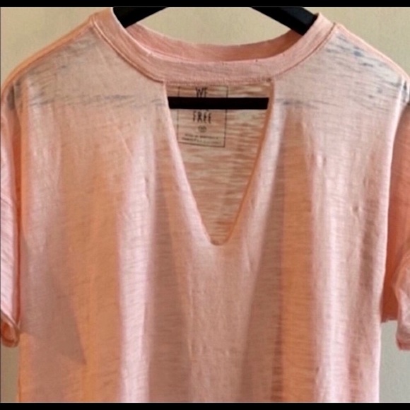 🆕🔥FREE PEOPLE CHIC JORDAN CUT OUT V-NECK OVERSIZED SILHOUETTE SHORT SLEEVED!! - Picture 5 of 8